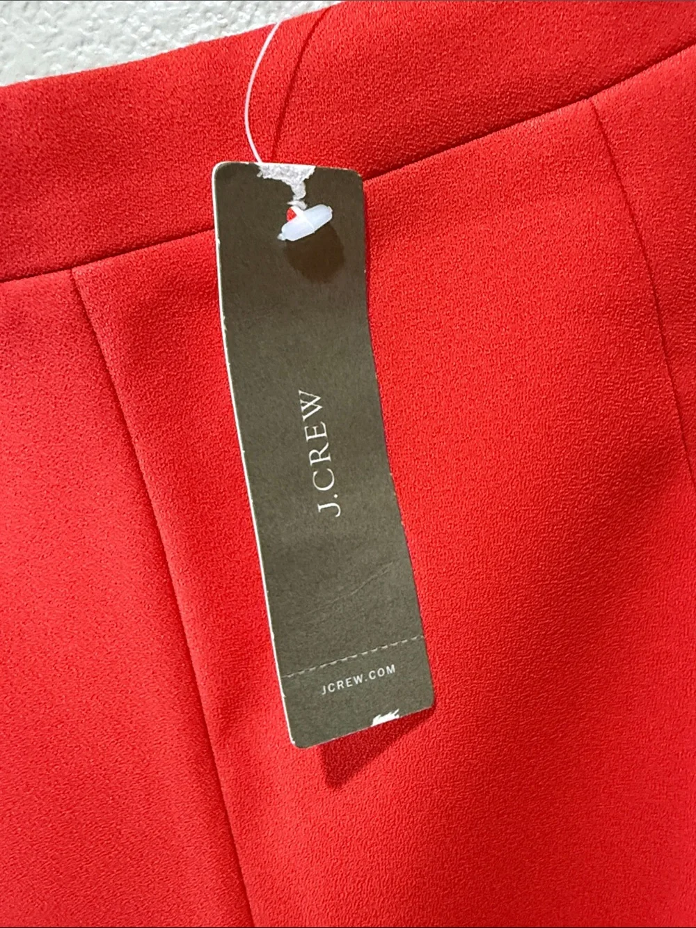 J. Crew Bright Red Circle Skirt